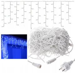 LED svetlobna BOŽIČNO novoletna zavesa 100 LED lučk / 4m / MODRA / 230V