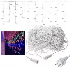 LED svetlobna BOŽIČNO novoletna zavesa 200 LED lučk / 8m / RGB