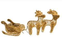 Jelenčka s sanmi 480 led Toplo bela