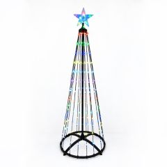 LED božična smreka RGB IC 180 cm 252 LED Bluetooth IP65