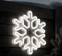 LED snežinka &Oslash;30 cm &ndash; toplo & hladno bela svetloba z flash učinkom
