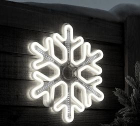 LED snežinka Ø30 cm – toplo & hladno bela svetloba z flash učinkom